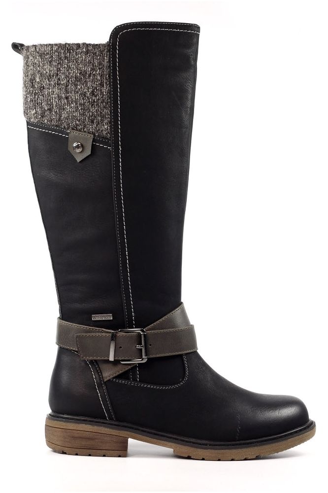 Lunar Vanna Black Waterproof Long Boot GLB144