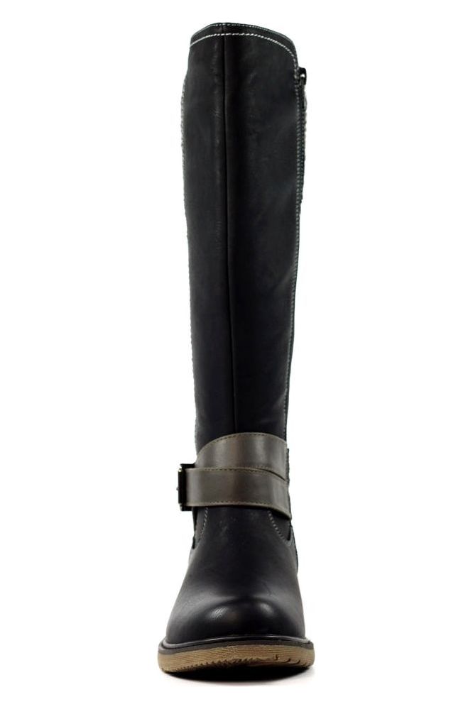 Lunar Vanna Black Waterproof Long Boot GLB144