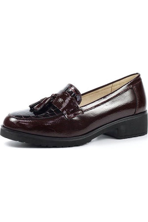 Lunar FLW002 Vivi Tassle shoe in Burgundy