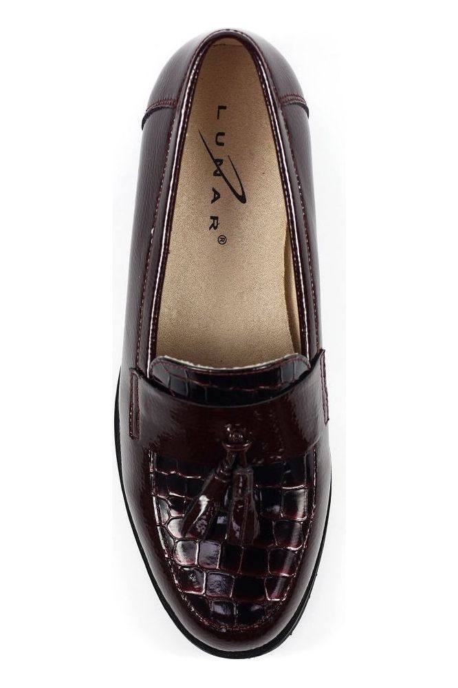 Lunar FLW002 Vivi Tassle shoe in Burgundy