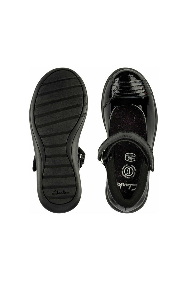 Clarks flip shop flops kids black