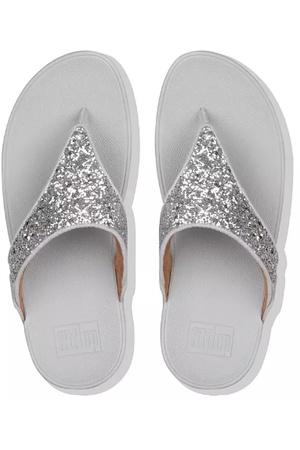 FitFlop Lulu Glitter Toe Thong silver