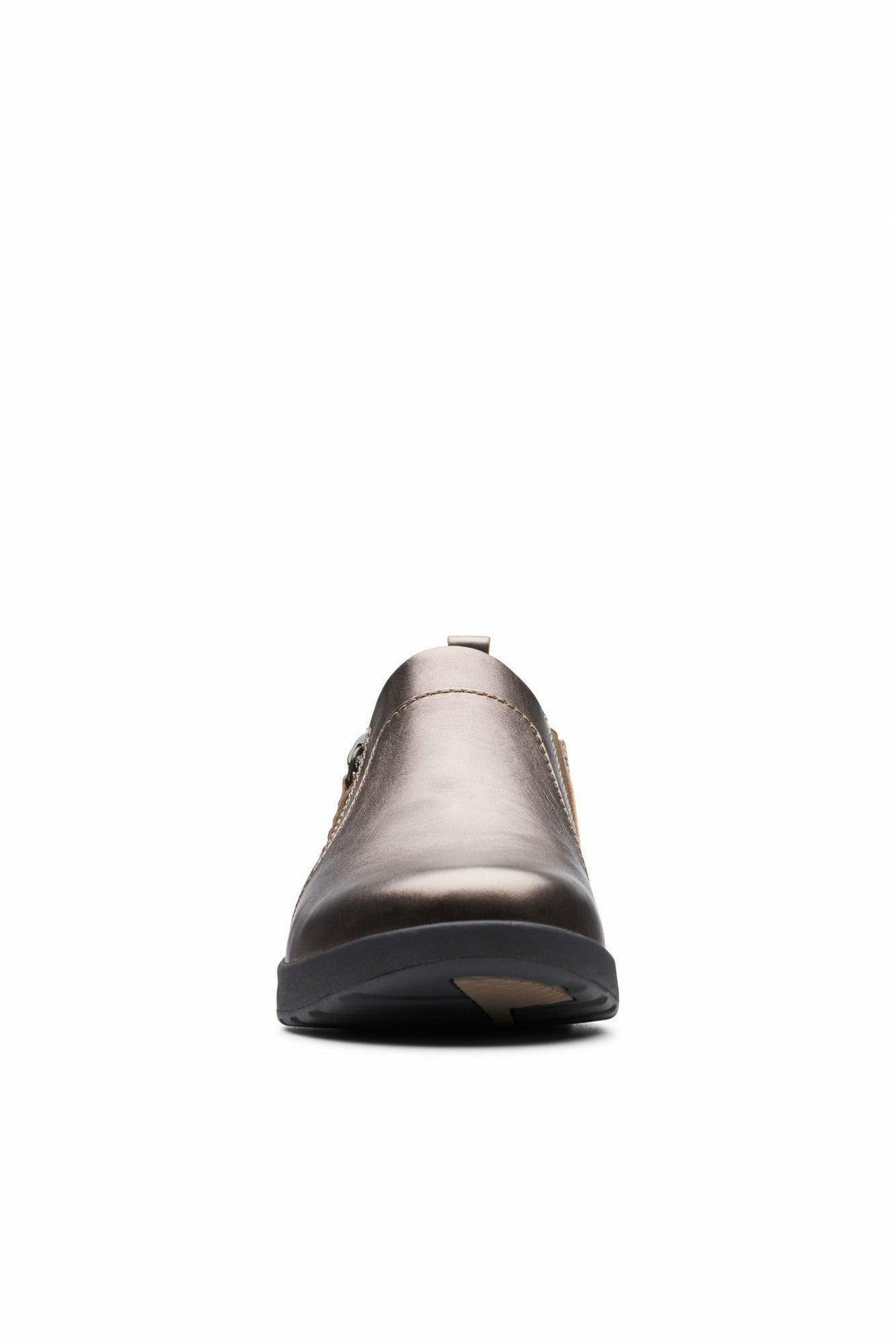 Clarks Un Adorn Zip pebble metallic